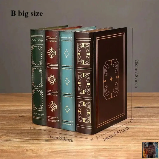 2 boîtes de rangement rétro européennes (1 boîte = 4 livres) - Le Grimoire Ancien