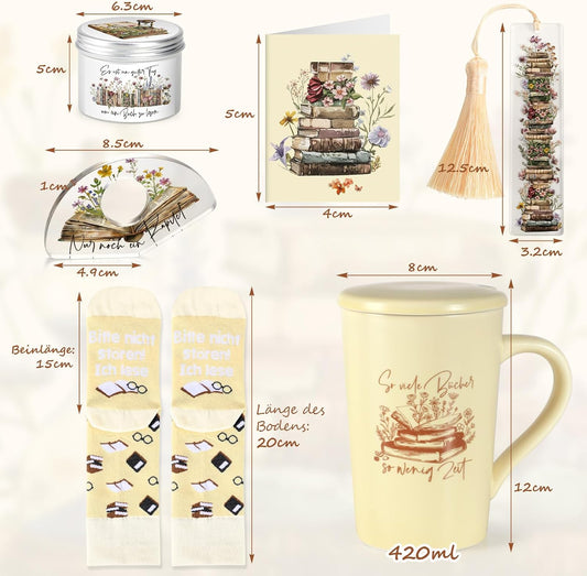 Coffret lecture – tasse, bougie et accessoires