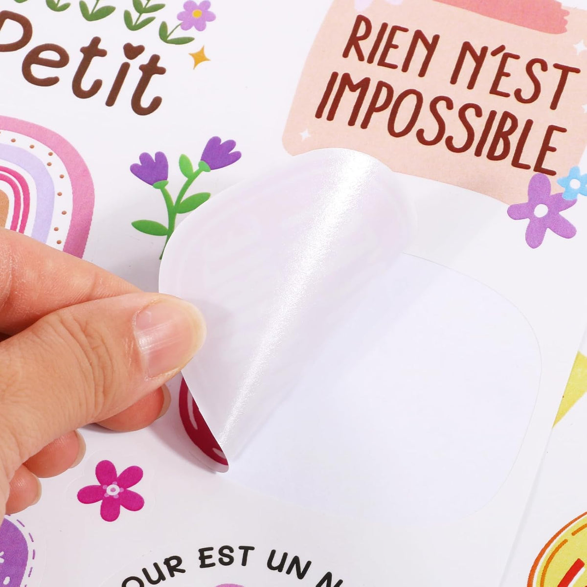 Autocollants inspirants en français – 8 feuilles