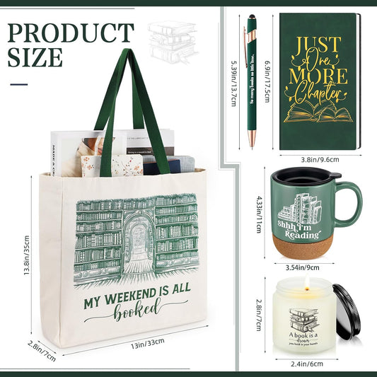Coffret cadeau pour lecteurs – tasse, bougie, sac et carnet