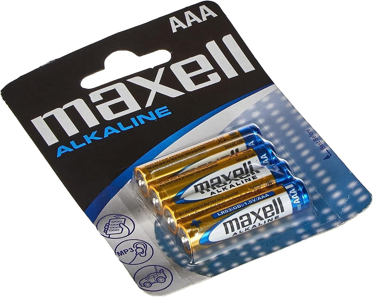 Piles alcalines AAA LR03 Maxell – 1,5 V