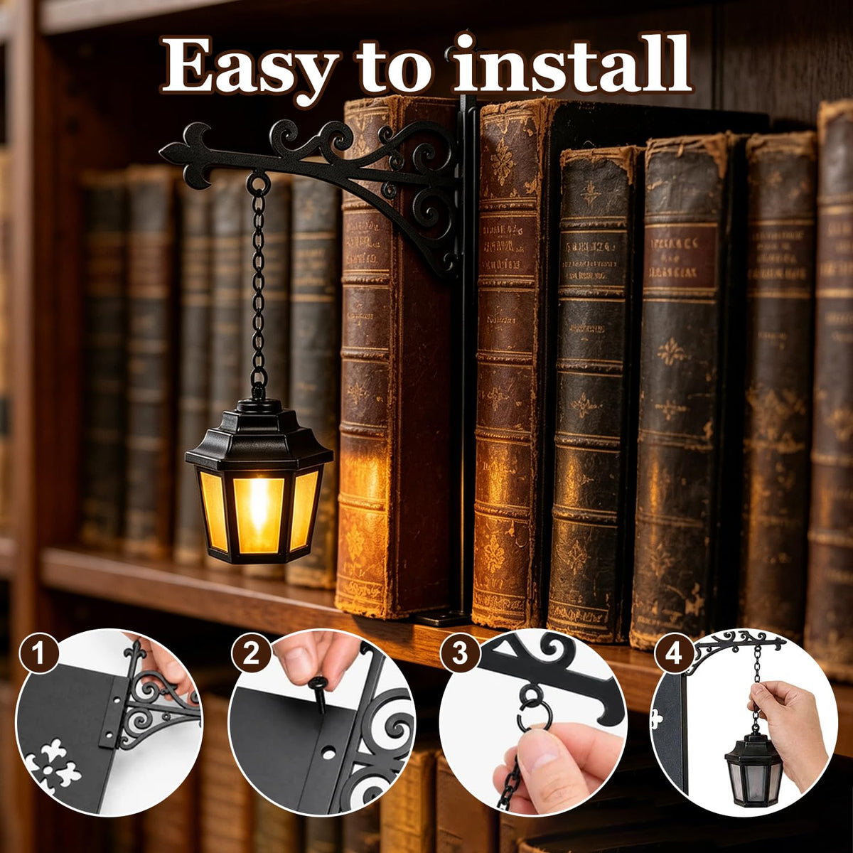 Mini-lanterne LED de bibliothèque – Esprit vintage - Qualité premium