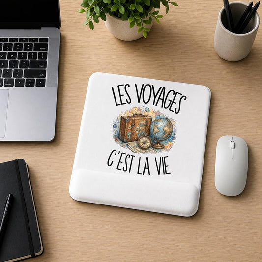 Tapis de souris « Les voyages, c’est la vie »