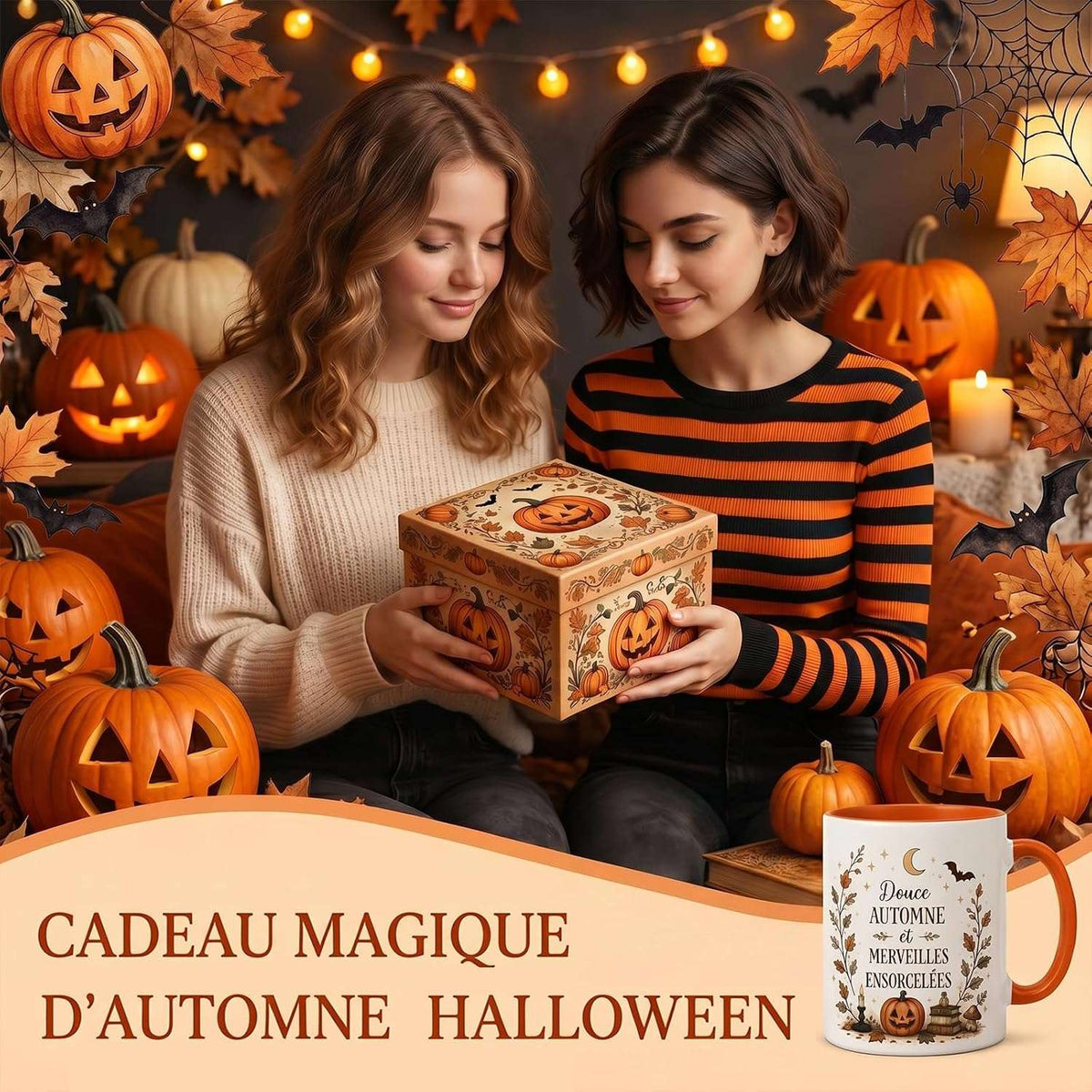 Mug Fantôme Automne – 360 ml | Illustration Recto Verso