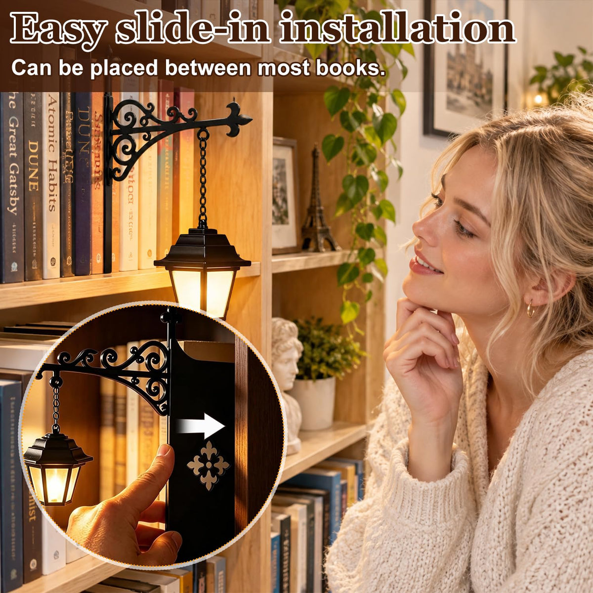 Mini-lanterne LED de bibliothèque – Esprit vintage - Qualité premium