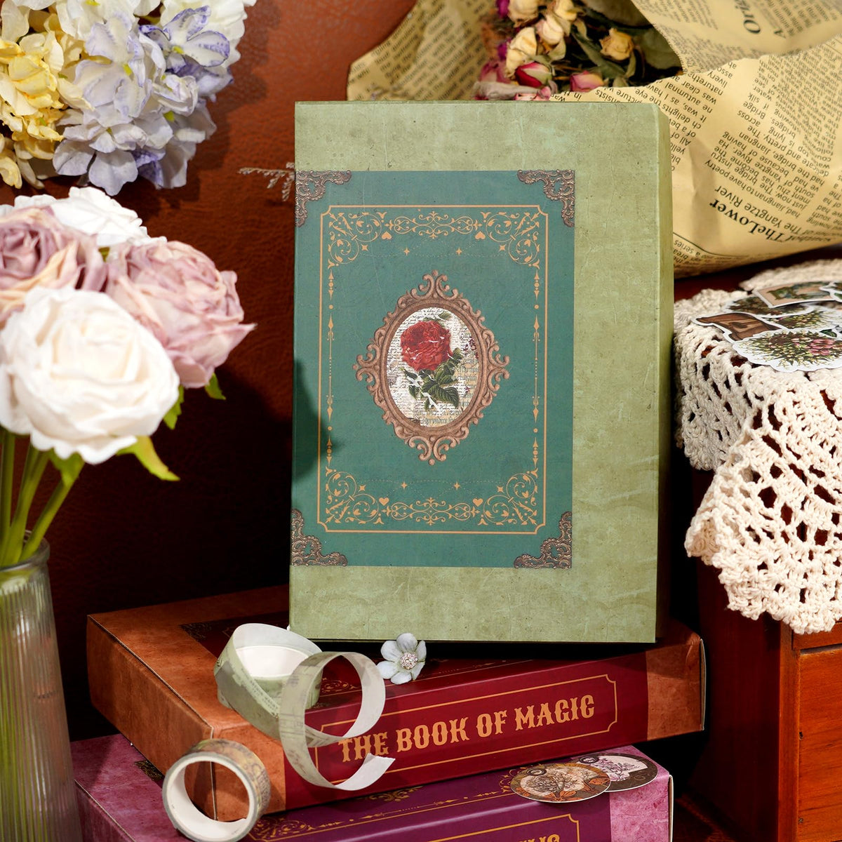 Kit de scrapbooking vintage – 185 pièces