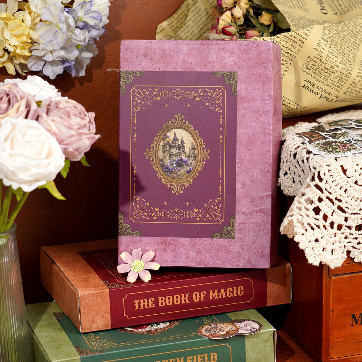 Kit de scrapbooking vintage – 185 pièces
