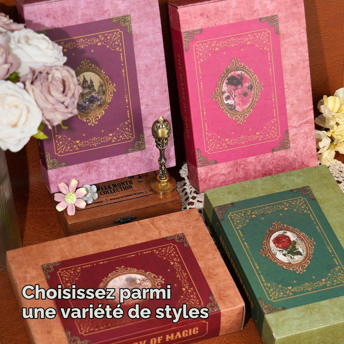 Kit de scrapbooking vintage – 185 pièces
