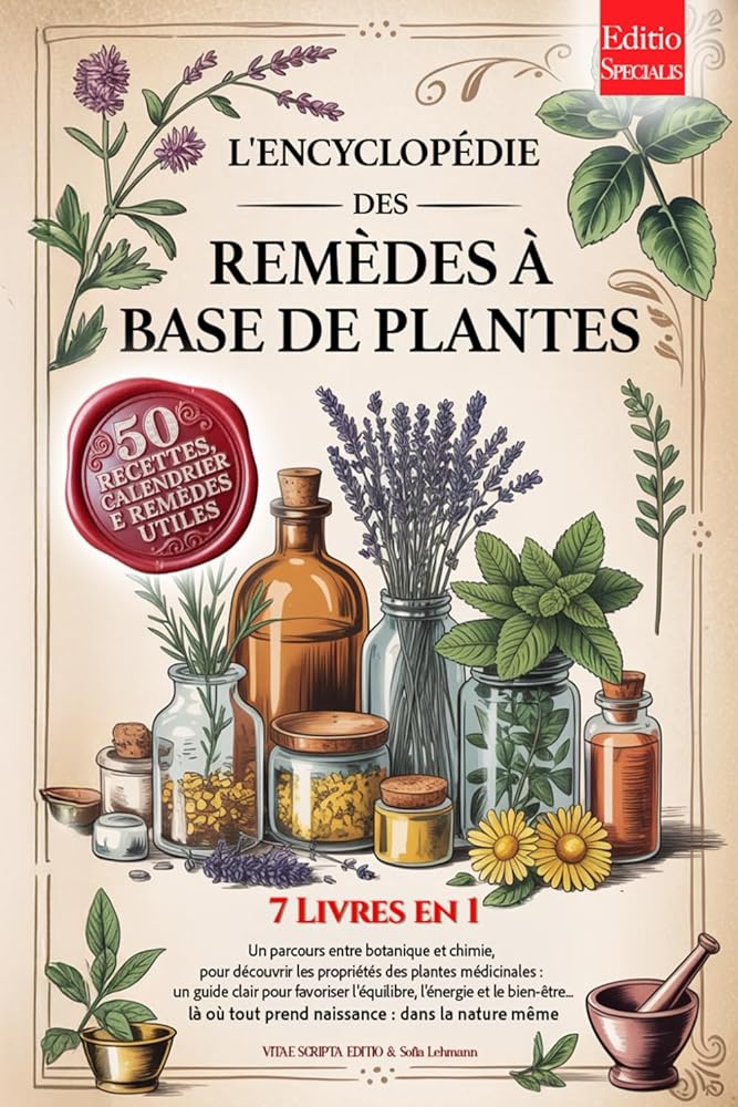 L'ENCYCLOPÉDIE DES REMÈDES À BASE DE PLANTES: 7 LIVRES EN 1 Histoire, Propriétés & Utilisations des Plantes Médicinales, Conseils pratiques pour la Prévention et le Bien-être +Recettes, eBook & Calend cover image