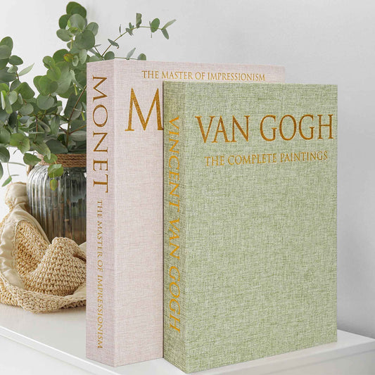Boîtes de rangement décoratives faux livres en lin | Fermeture magnétique | Lot de 2 - © 2026 Le Grimoire Ancien