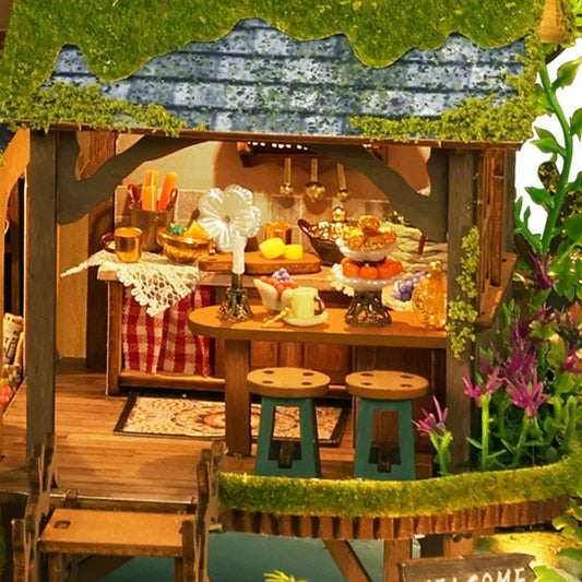Ensemble d'aventure forestière en bois DIY – Mini modèle de maison - Le Grimoire Ancien