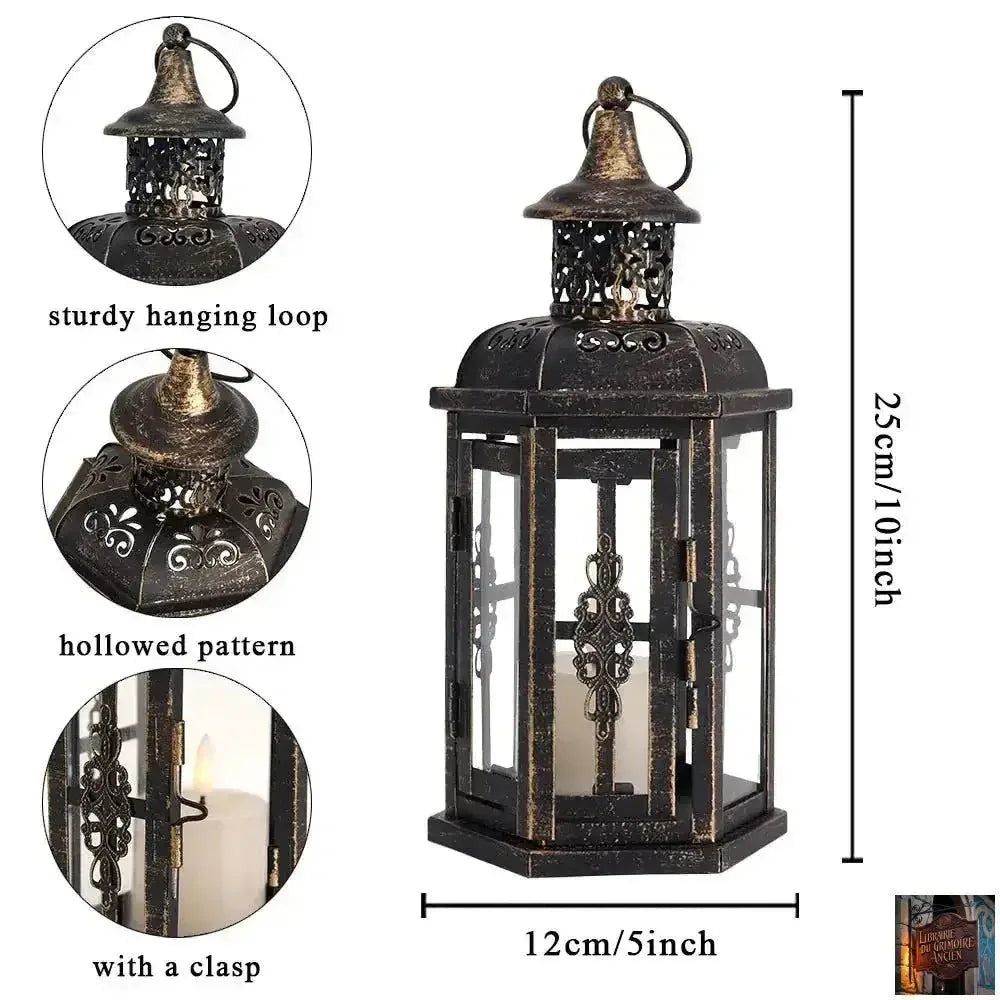 Lanterne nordique vintage (bougie non fournie) - © 2026 Le Grimoire Ancien