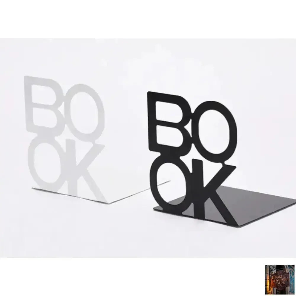 Serre-livres en fer, 1 pièce, support de livre - 2 couleurs - © 2026 Le Grimoire Ancien