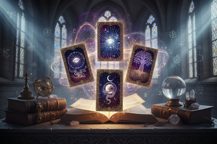 Les échos de l'Arcane : oracles du Destin révélé - Le Grimoire Ancien