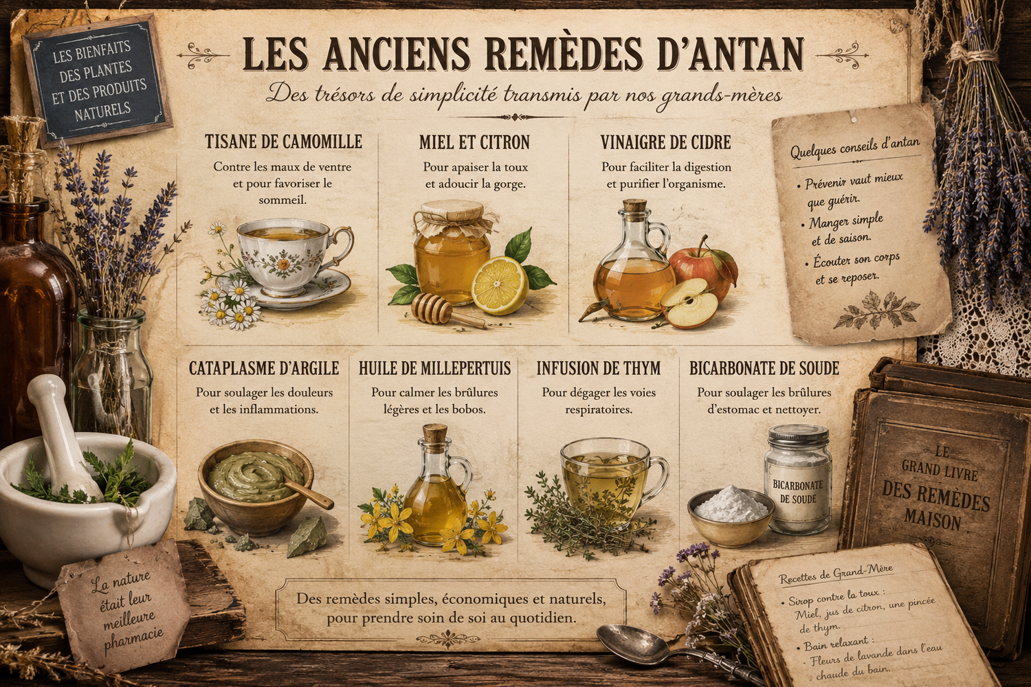 Remèdes naturels faits maison pour une vie saine - © 2026 Le Grimoire Ancien