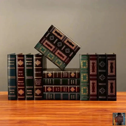 2 boîtes de rangement rétro européennes (1 boîte = 4 livres) - © 2026 Le Grimoire Ancien