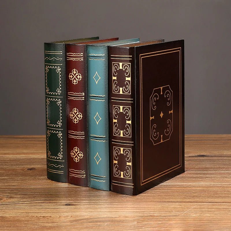 2 boîtes de rangement rétro européennes (1 boîte = 4 livres) - Le Grimoire Ancien