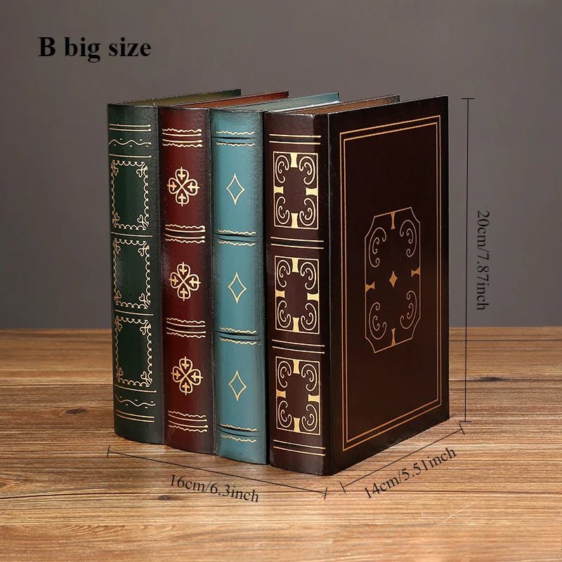 2 boîtes de rangement rétro européennes (1 boîte = 4 livres) - Le Grimoire Ancien