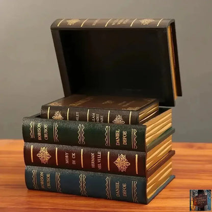 2 boîtes de rangement rétro européennes (1 boîte = 4 livres) - © 2026 Le Grimoire Ancien