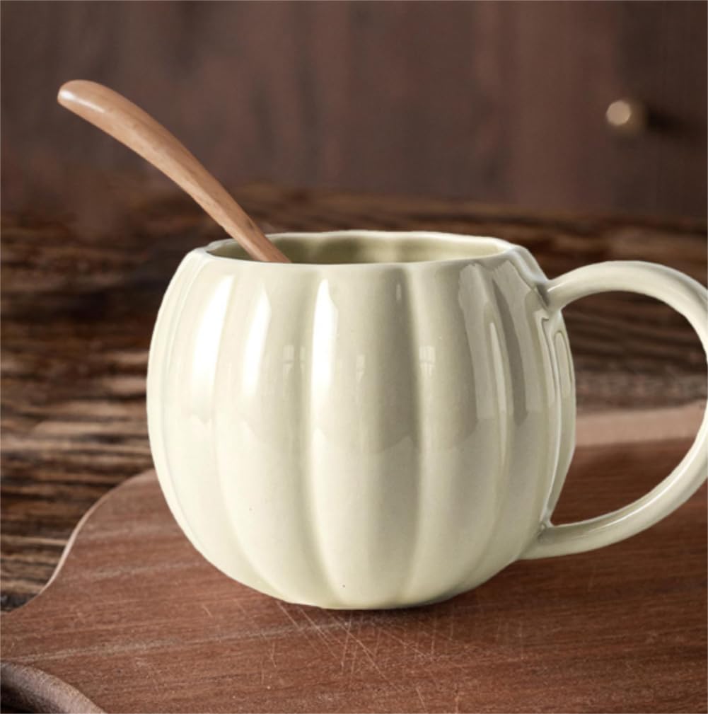 Mug citrouille céramique 450 ml avec couvercle – Halloween & Automne