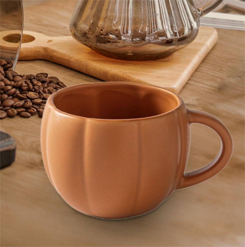 Mug citrouille céramique 450 ml avec couvercle – Halloween & Automne