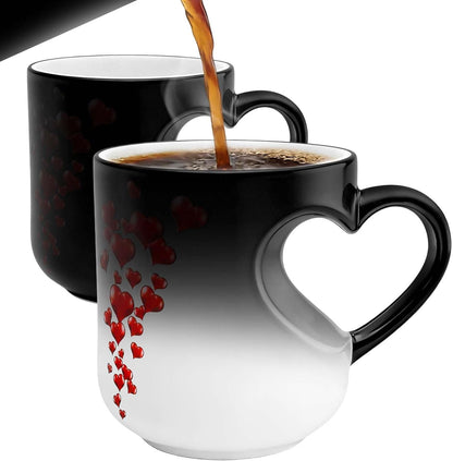 Tasse Magique Cœur 320 ml – Motif Changeant de Couleur | Fonyet