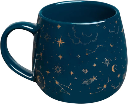 Mug Astral 350 ml – Bleu marine & doré – Tarot & Astrologie | Grupo Erik