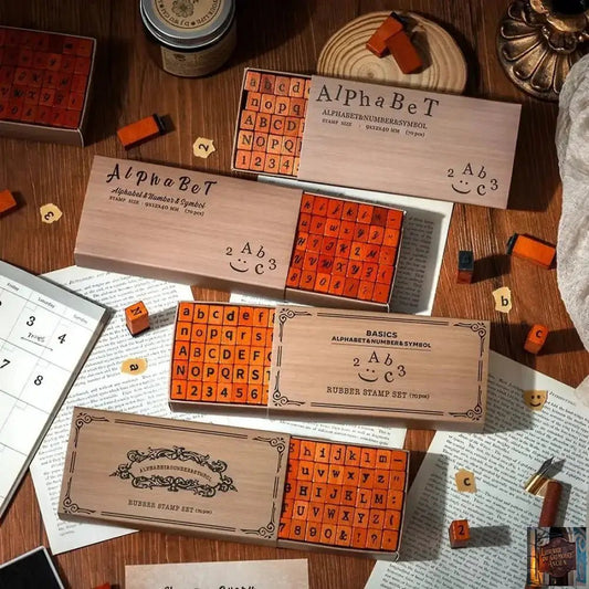 70 pièces symboles lettres rétro (1 Lot) - Le Grimoire Ancien