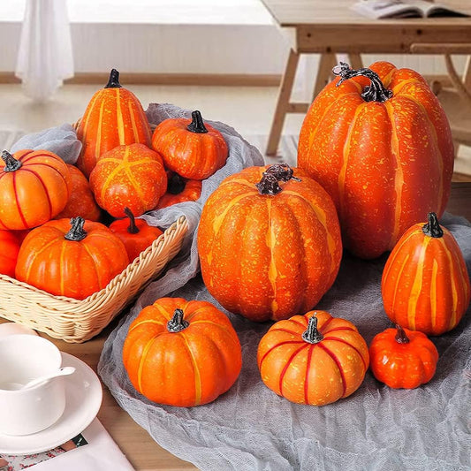 Lot de 7 citrouilles artificielles – Décoration Automne & Halloween