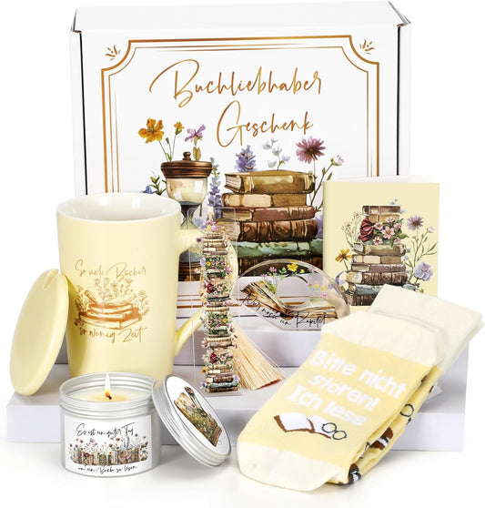 Coffret lecture – tasse, bougie et accessoires