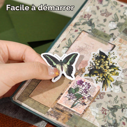 Kit de scrapbooking vintage – 185 pièces