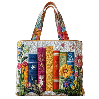 Sac de lecture matelassé à motifs de livres