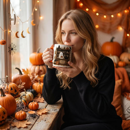 Mug Fantôme Automne – 360 ml | Illustration Recto Verso