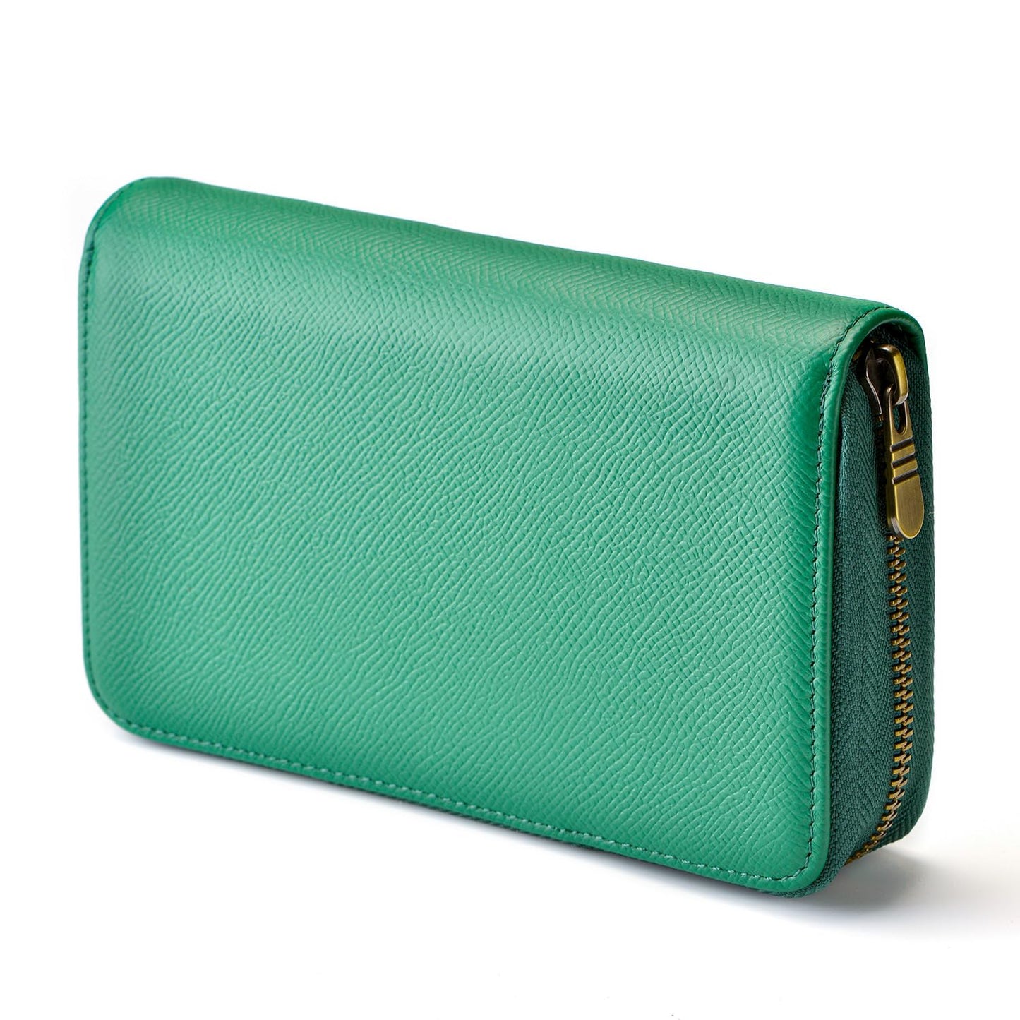 Étui à stylos en cuir - 10 fentes avec pochette zippée – Fait main