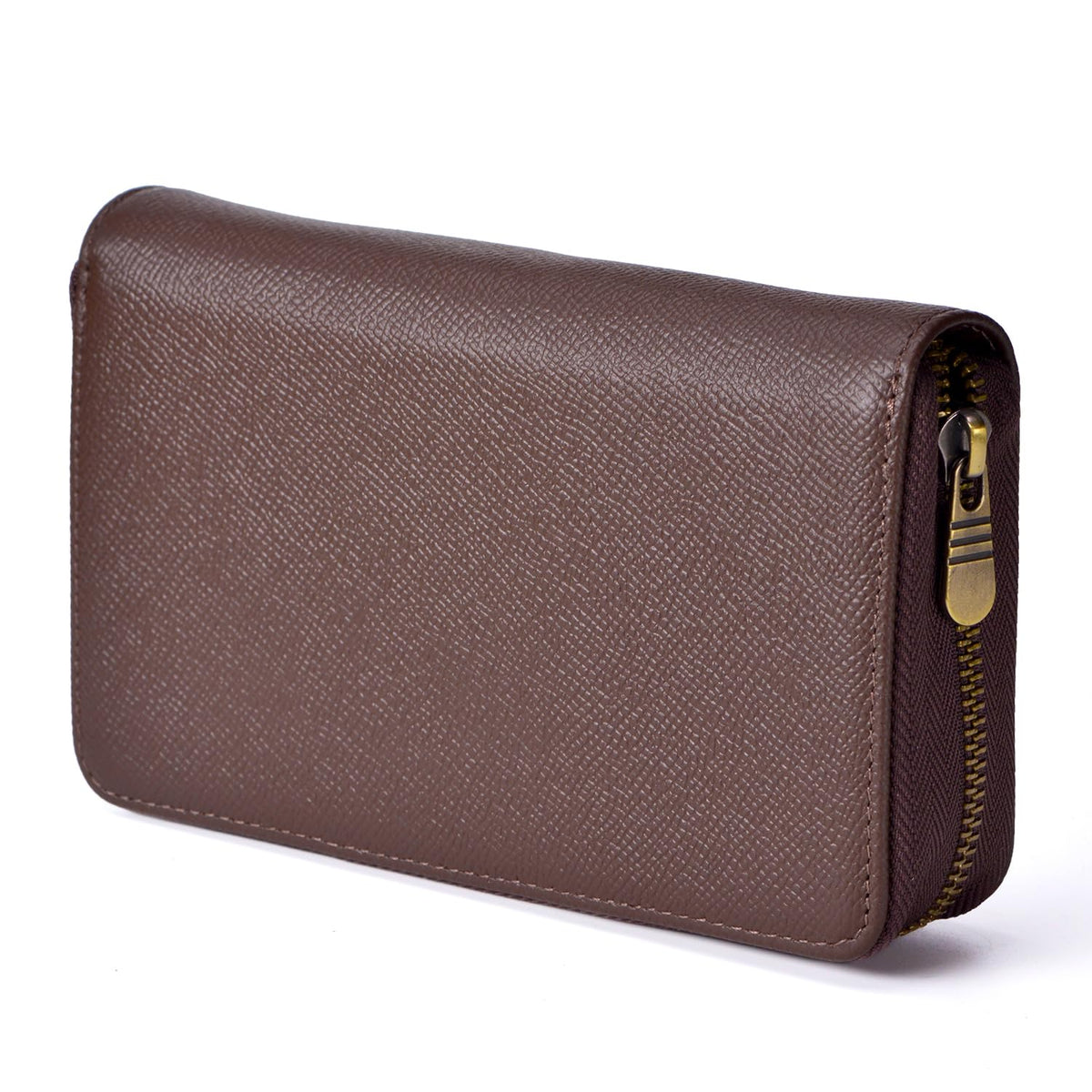 Étui à stylos en cuir - 10 fentes avec pochette zippée – Fait main