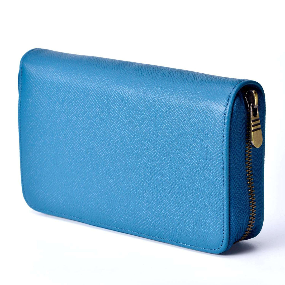 Étui à stylos en cuir - 10 fentes avec pochette zippée – Fait main