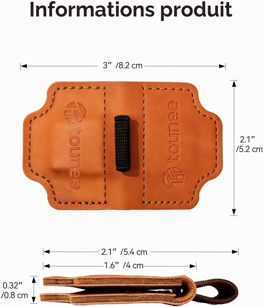 Signets magnétiques en cuir PU avec porte-stylo – Lot de 4 ou 6