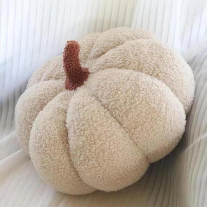 Coussin citrouille en velours Teddy – Décoration d'automne & Halloween