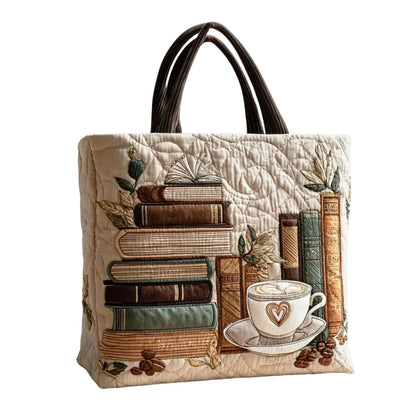 Sac de lecture matelassé à motifs de livres