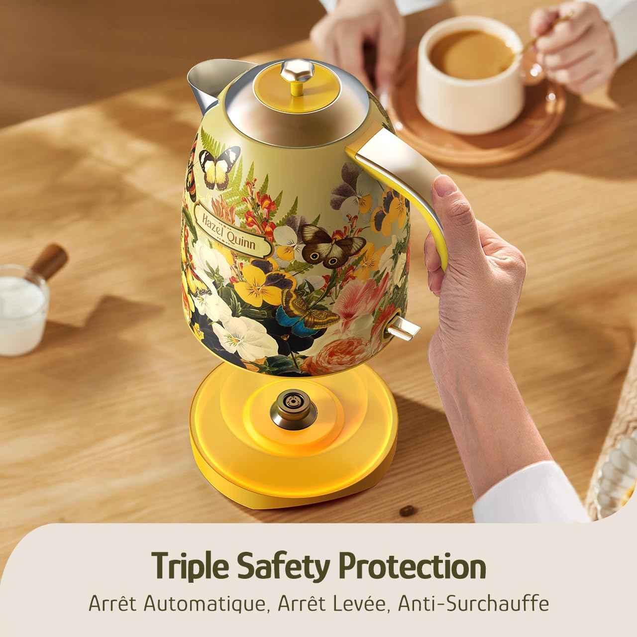 Hazel Quinn - Bouilloire électrique - acier inoxydable - sans plastique - © 2026 Le Grimoire Ancien