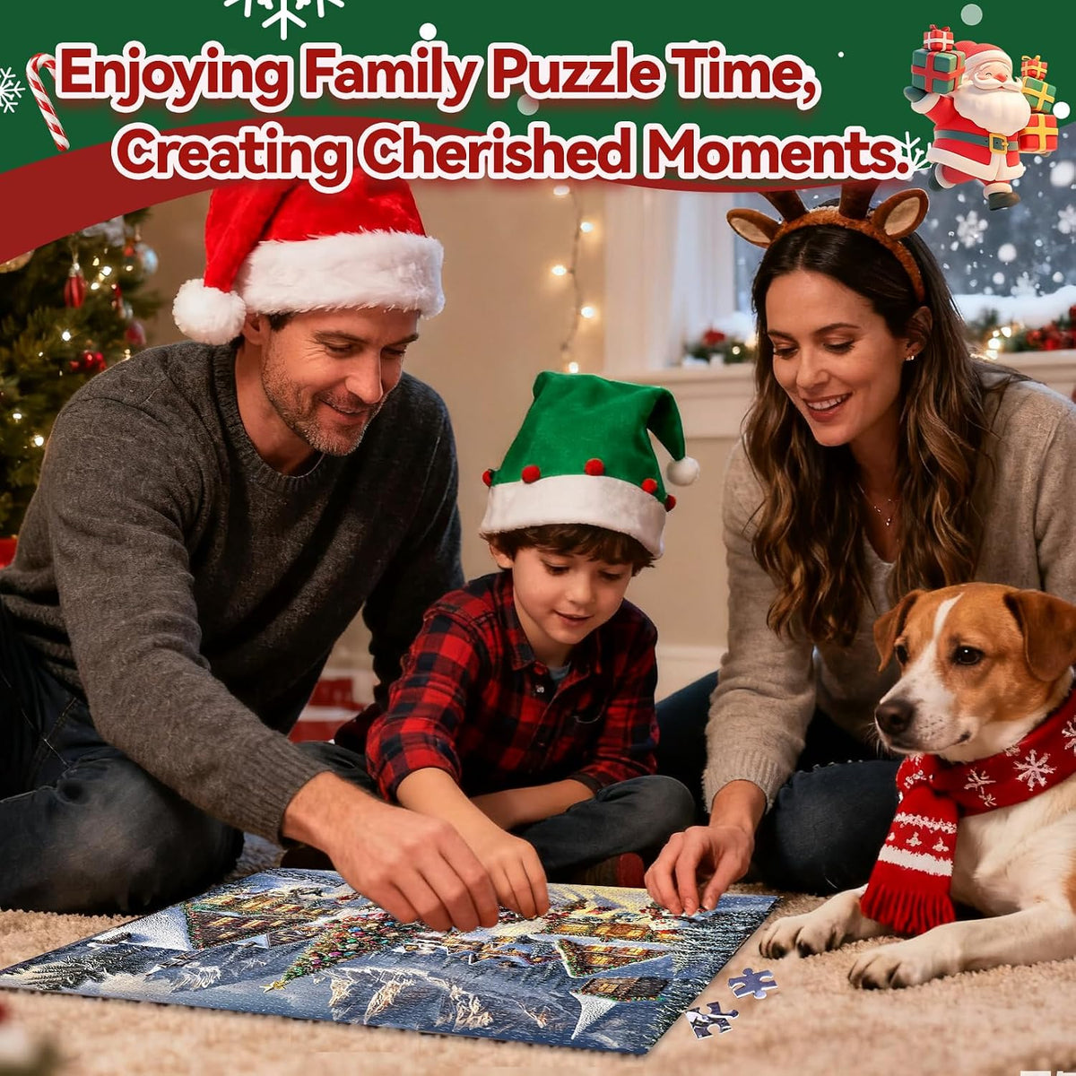Calendrier de l'Avent 2026 - Puzzle de Noël — 1008 pièces - 24 boîtes numérotées