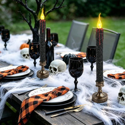 Bougies LED Halloween à effet sang dégoulinant – Lot de 2
