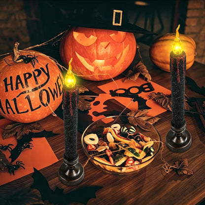 Bougies LED Halloween à effet sang dégoulinant – Lot de 2