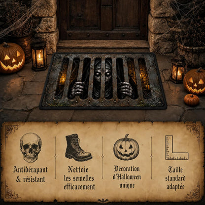 Paillasson Halloween 3D – 40 × 60 cm | Intérieur & Extérieur