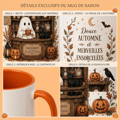 Mug Fantôme Automne – 360 ml | Illustration Recto Verso