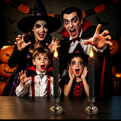 Bougies LED Halloween à effet sang dégoulinant – Lot de 2