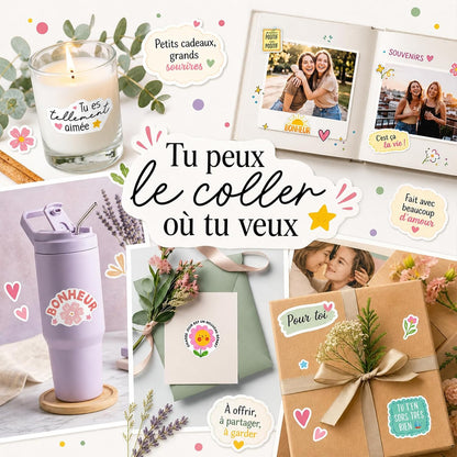 Autocollants inspirants en français – 8 feuilles