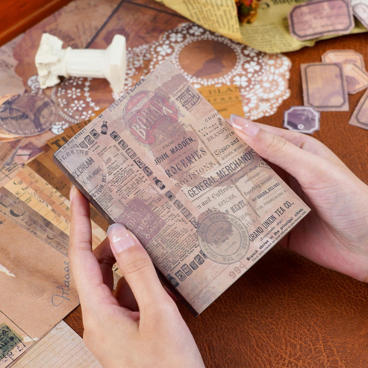 Kit de scrapbooking vintage – 185 pièces