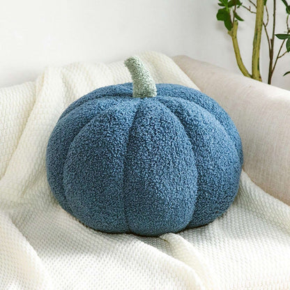 Coussin citrouille en velours Teddy – Décoration d'automne & Halloween