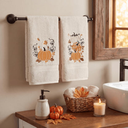 Serviettes Automne brodées – Lot de 2 | Artoid Mode